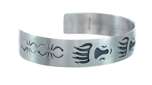 Native American Navajo Sterling Silver Bear Paw Cuff Bracelet AX129475